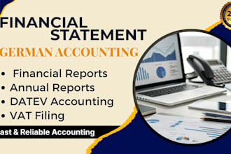 prepare german financial statements, datev accounting and vat filing