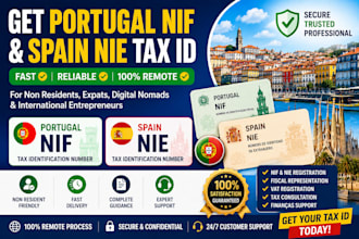 get portugal nif, spain nie tax id and fiscal representation fast