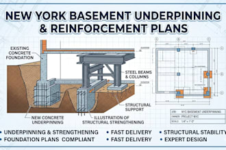 create new york basement underpinning and structural reinforcement plans