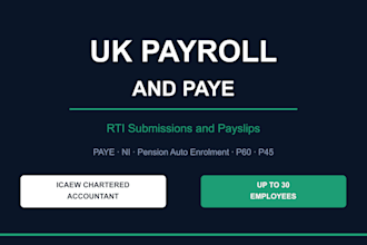 run your UK payroll and paye submissions to hmrc