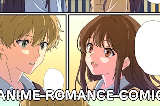 make cute anime couple manga for your story