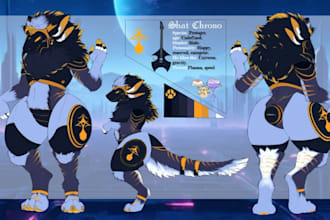 draw sfw nsfw art stickers badge furry protogen ref sheet furry icon for fursuit