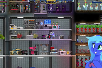 mod minecraft, terraria, starbound, and sims 4 with custom skins, maps