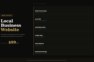 create a professional local business website with local SEO