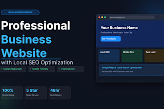 create a professional local business website with local SEO