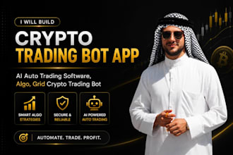 build crypto trading bot app, ai auto trading bot software, algo,grid crypto bot