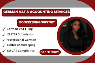 submit german vat declaration and handles elster vat filing for gmbh