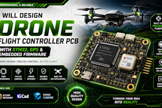 develop uav drone pcb, rf communication pcb layout and embedded hardware design