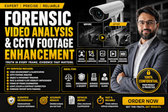 do forensic image and license plate number enhancement, cctv video cleanup