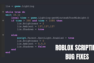 fix bugs, errors and scripts in your roblox game