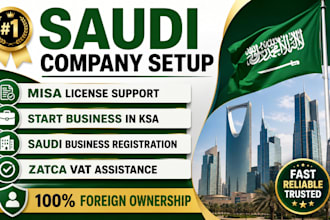 do saudi company registration, misa license, ksa business setup for foreigners