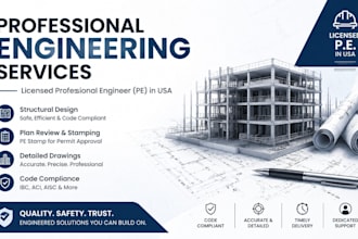 professional licensed engineer pe design, analysis and consulting