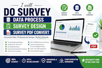do survey data process, survey design, survey pdf convert