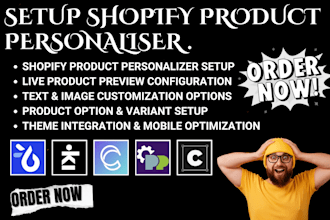 setup shopify product personalizer customily teeinblue zepto inkybay customix