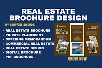 design real estate brochure, offering memorandum, private placement memorandum