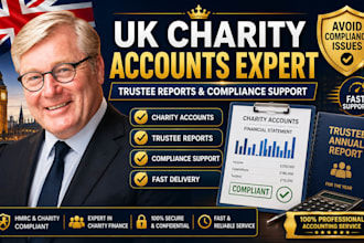 prepare UK charity accounts and trustee annual report compliance