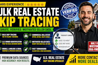 do bulk skip tracing real estate llc lead generation motivated seller