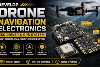 develop drone navigation electronics, esc driver and gps system