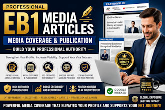 write and publish eb1 media article for visa petition