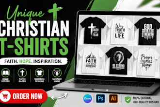 design unique christian t shirt graphics with bible verses and quotes