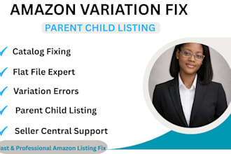 fix amazon variation listing parent child and flat file issues