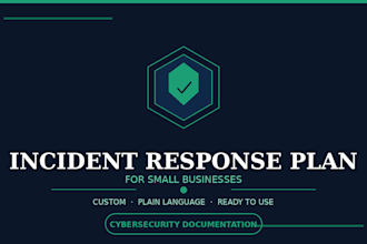 create a cybersecurity incident response plan for your small business