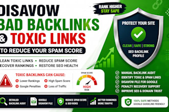 disavow bad backlinks and toxic links to reduce your spam score