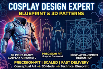 design custom amine cosplay armor based on your design