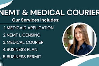 do nemt licensing, medical courier permit, business plan, medicaid application