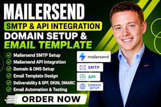 setup mailersend smtp api integration domain setup mailersend email template