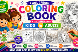 design adults, kids coloring book, monochrome coloring pages, kawaii, mandala