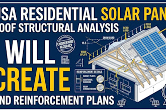 design USA residential solar panel roof structural analysis and reinforcement