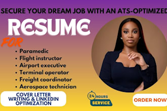 write a professional aviation resume, pilot CV, and linkedin profile