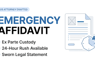 write an urgent emergency child custody affidavit for court