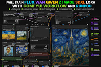 train flux wan qwen z image sdxl lora with comfyui workflow and runpod
