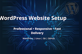 setup and customize your wordpress website