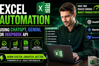 do excel automation using chatgpt gemini or deepseek API using notion ai ms ai