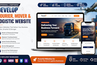 design or redesign courier mover logistic website with tracking
