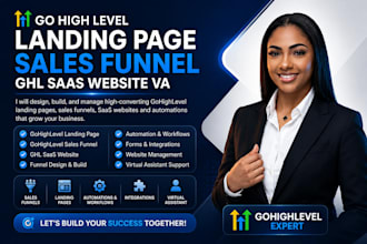 clone go high level landing page gohighlevel sales funnel ghl saas website va