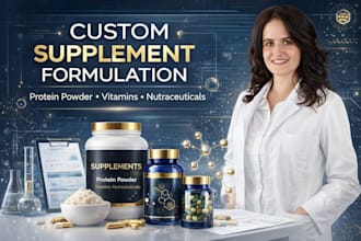 formulate custom supplements, vitamins and protein powder recipes