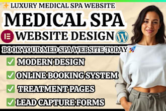 design a luxury medical spa website for med spa, aesthetic and wellness brands