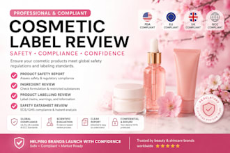 review cosmetic labels ingredients and product compliance