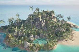 design 3d game environment 3d map or scene level  design asset in unity3d or ue5