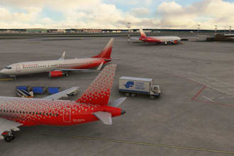 design msfs aircraft, airport scenery, terminal and 3d buildings with lod
