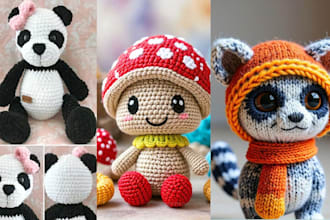 create custom amigurumi crochet toys and detailed crochet pdf pattern for etsy