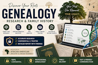 genealogy research, family tree, african american ancestry lineage dna analysis