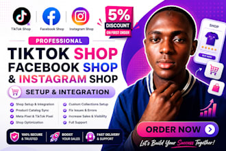 setup tiktok shop, facebook shop setup and instagram shop integration