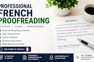 proofread and professionally edit your french documents