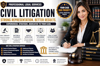 be an expert civil litigation attorney for lawsuits, motions, and legal disputes