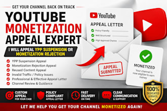 appeal a youtube partner program suspension or application rejection
